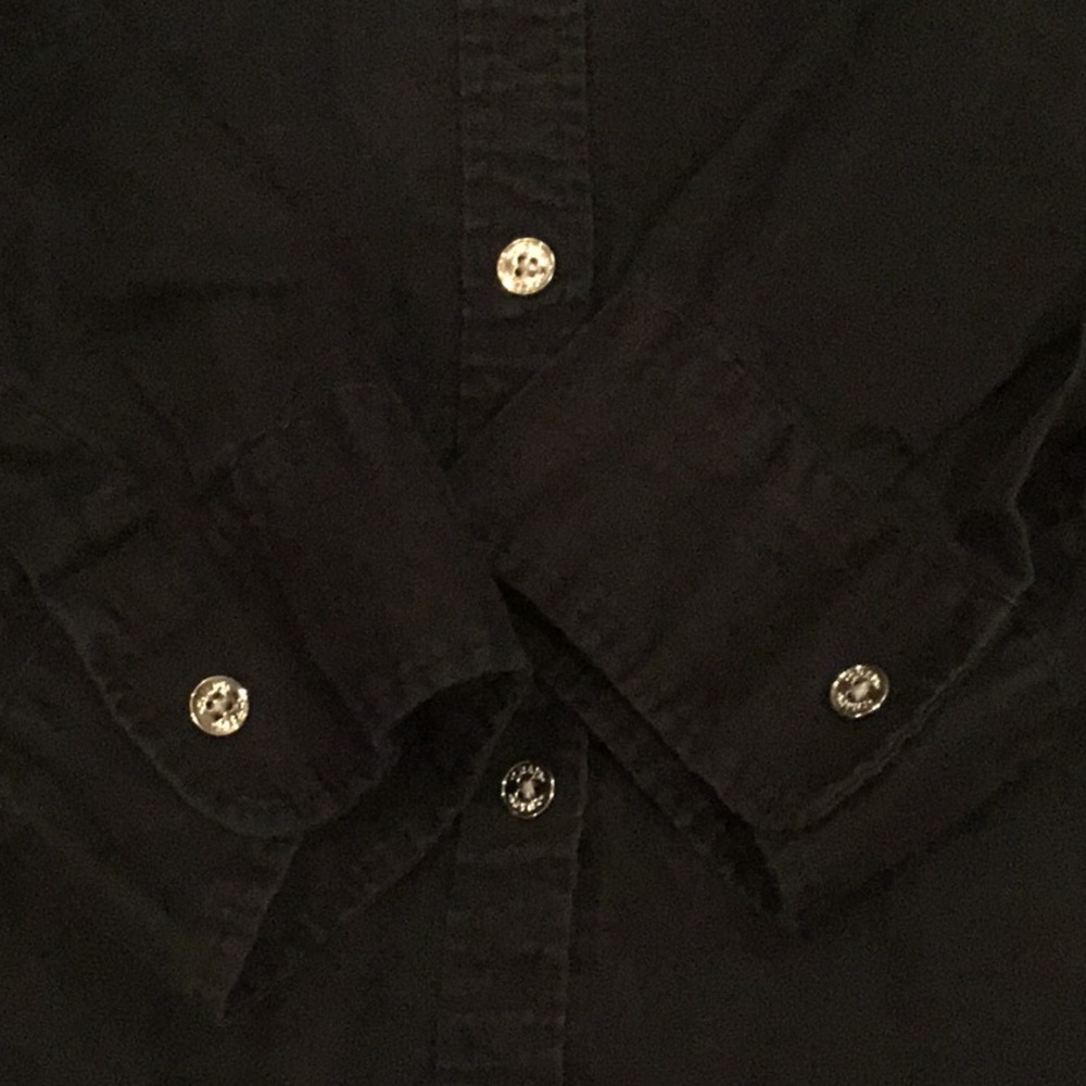 Chaps XL Navy Button Up Top - Picture 3 of 3